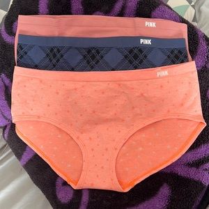 3 VS PINK Hipster Panties